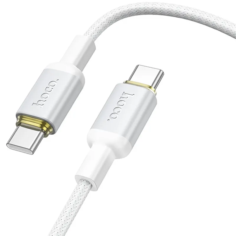 Дата кабель Hoco X128 Benefit Type-C to Type-C 60W (1m) – White. Фото 3 из 4