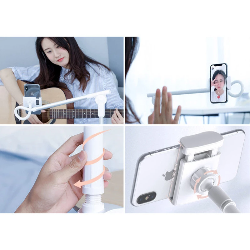 Регульована підставка для телефону Baseus Unlimited adjustment lazy (SULR-0) – silver. Фото 3 з 5