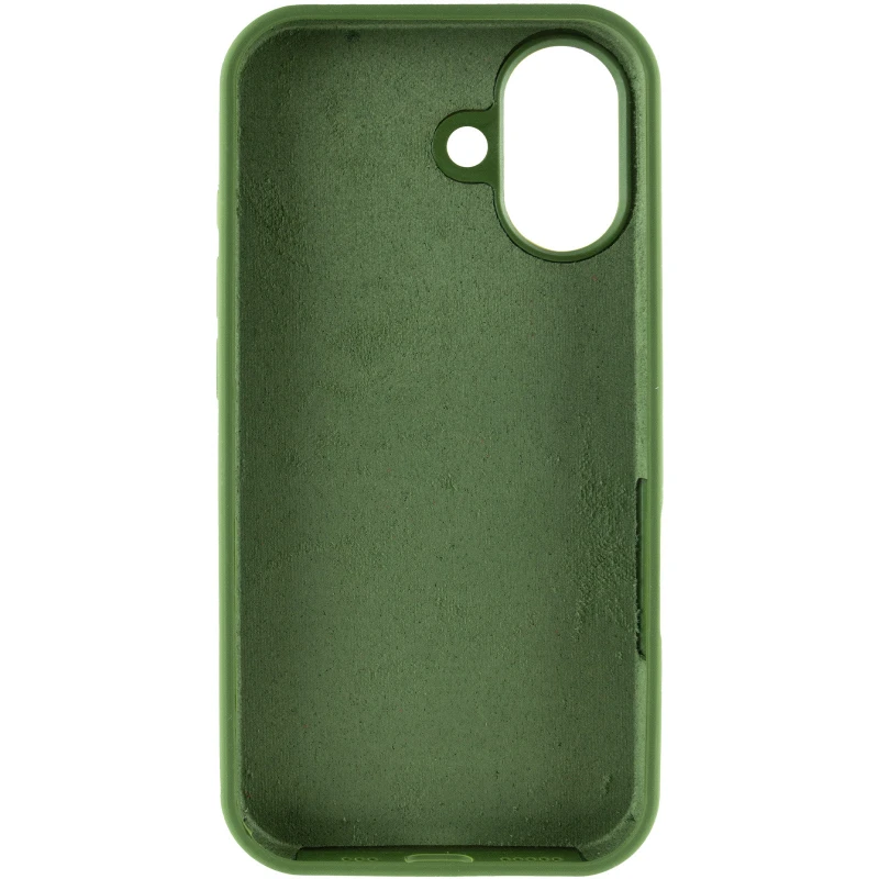 Чехол Silicone Case с закрытым низом для Apple iPhone 17 (6.3") – Зеленый / Dark Olive. Фото 4 из 6