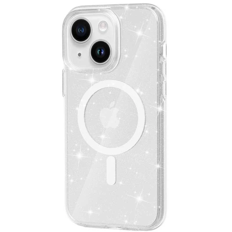 

Чохол з блискітками та MagSafe на Apple iPhone 15 (6.1") (Clear+Glitter)