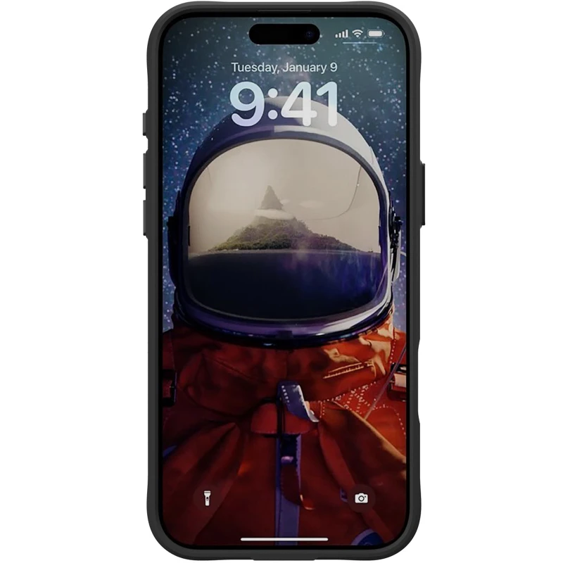 TPU+PC чохол Space Carbon collection для Apple iPhone 16 Pro – Black. Фото 5 з 5
