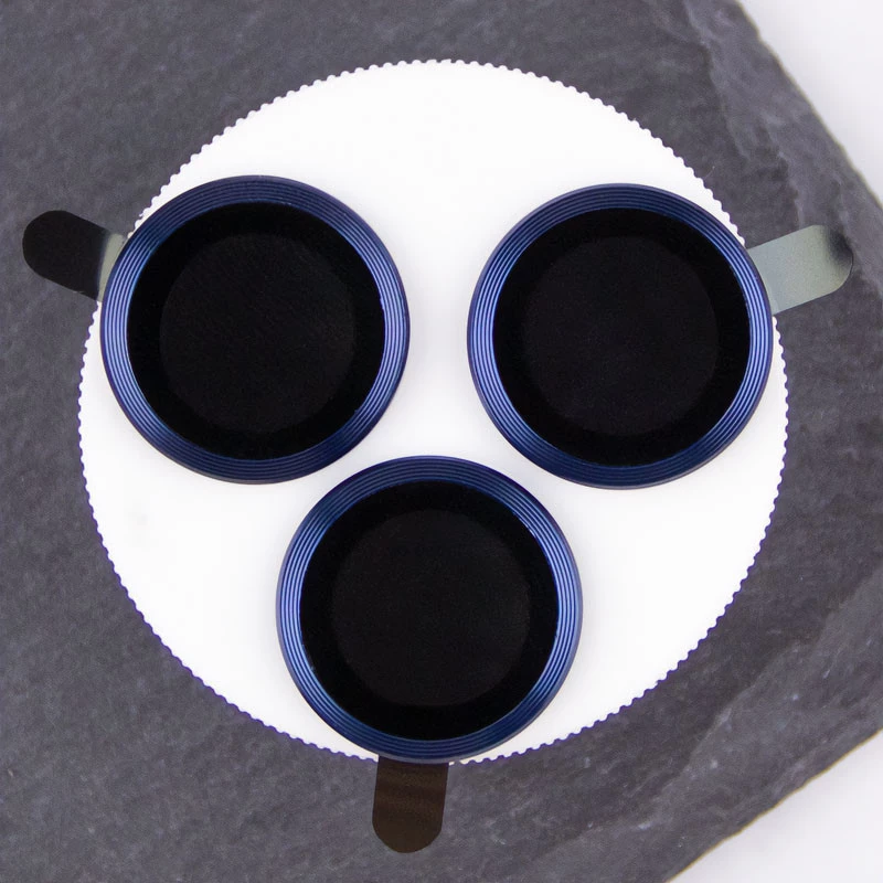 Металлическое защитное стекло на камеру для Apple iPhone 15 Pro (6.1") – Синий / Sea Blue. Фото 4 из 8