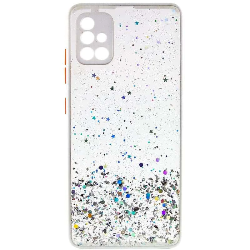 

Чехол с блестками и защитой камеры для Samsung Galaxy A51 (Белый), Білий