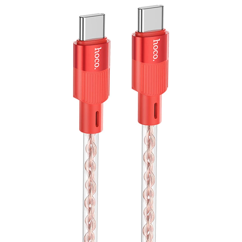 

Дата кабель Hoco X99 Crystal Junction Type-C to Type-C 60W (1.2m) (Red)