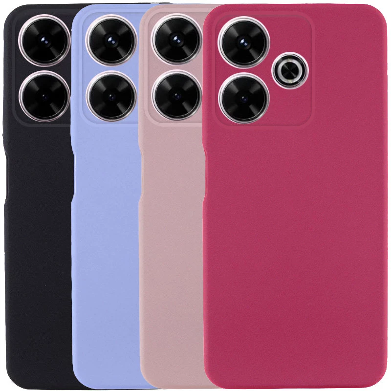 Кольоровий силіконовий чохол GETMAN із закритою камерою для Xiaomi Redmi 13 4G фото 1 з 2