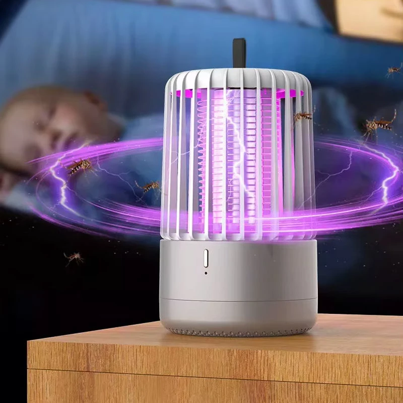 Ловушка для насекомых с UV подсветкой JO-766 with battery 1200 mAh – Grey. Фото 2 из 5