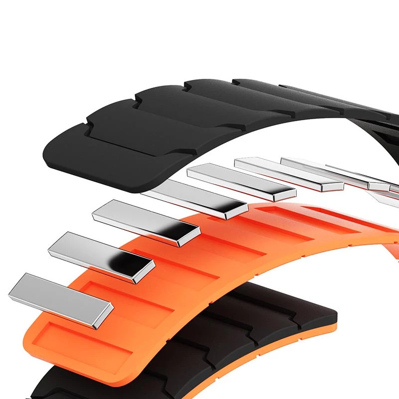 Ремешок Dual-color Magnetic для Smart Watch 22mm – Black / Orange. Фото 2 из 2