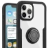 TPU+PC чохол з захистом 360 градусів з металевим кільцем на Apple iPhone 13 Pro (6.1") – Чорний. Фото 2 з 2