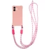 Силіконовий чохол CrossBody зі шнурком для Apple iPhone 16 Plus – Pink. Фото 1 з 10