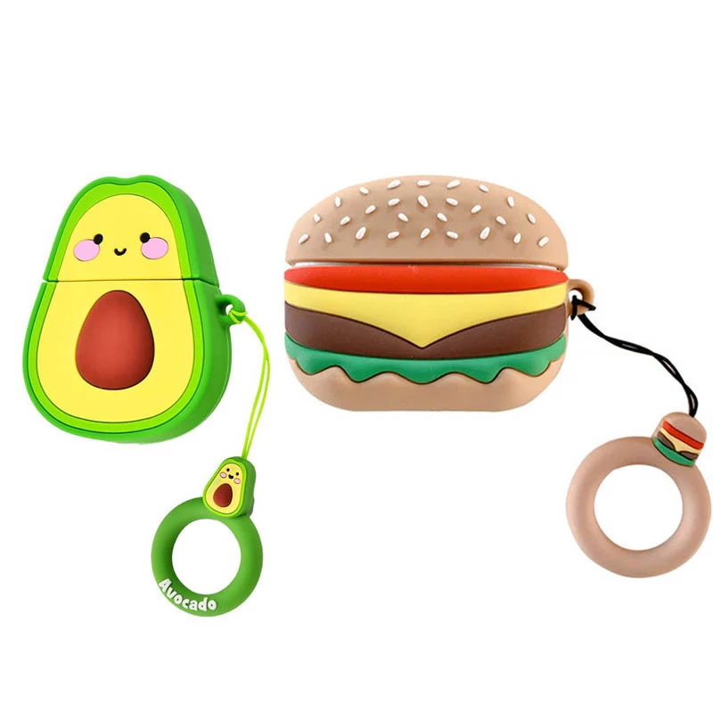 Силіконовий футляр Food для навушників AirPods 1/2 + кільце фото 1 з 1