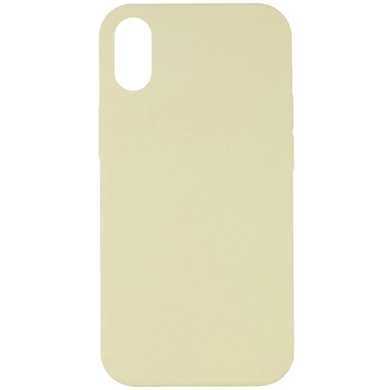 

Чехол с зарытым низом Silicone Case для Apple iPhone X (5.8") (Желтый / Mellow Yellow), Жовтий / mellow yellow