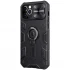 Пластикова накладка Nillkin Armor зі шторкою для камери та кільцем на Apple iPhone 12 (6.1") – Чорний. Фото 4 з 5