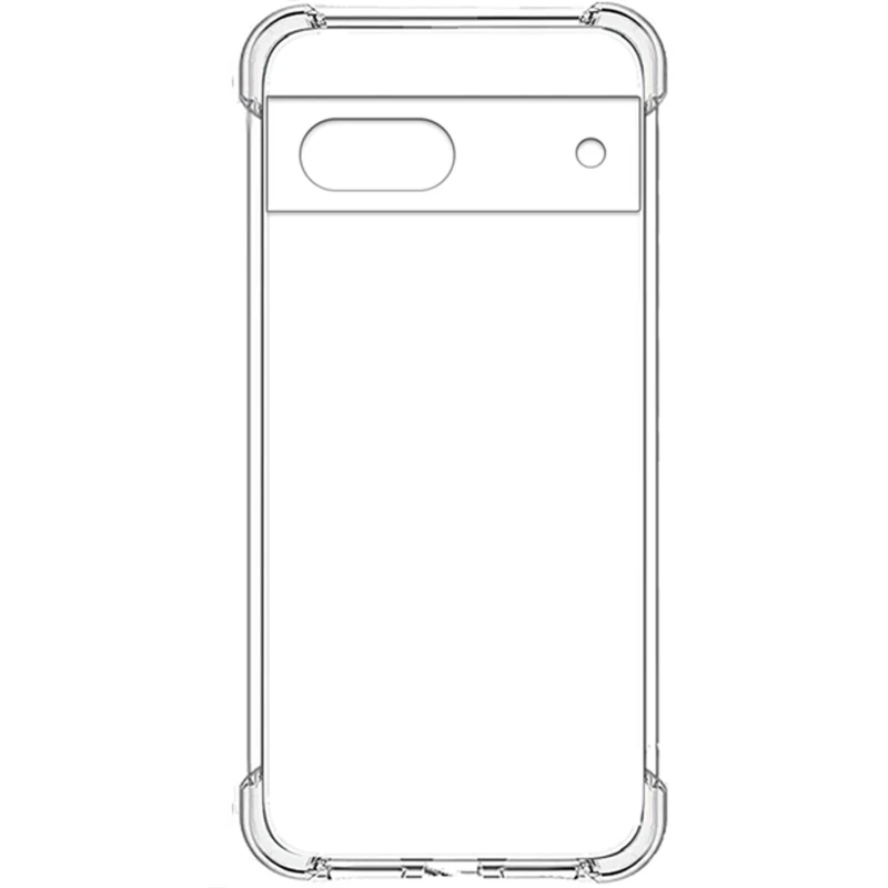 Ультратонкий силиконовый чехол GETMAN с крытыми бортами та камерою на Google Pixel 7 – Бесцветный (прозрачный). Фото 6 из 6