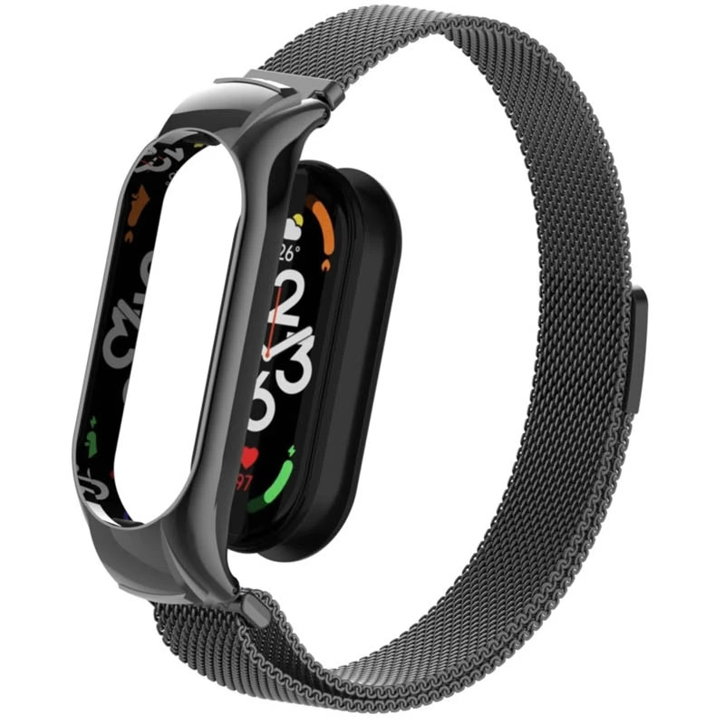 Ремінець Milanese Loop Design для Xiaomi Mi Band 8 – Black. Фото 4 з 4
