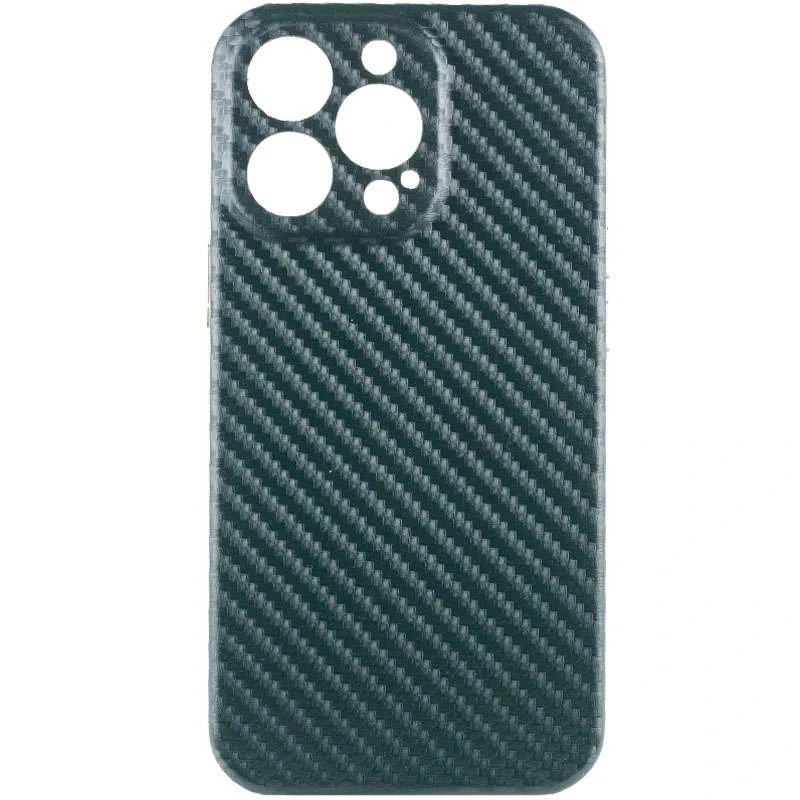 

Шкіряний чохол Leather Case Carbon на Apple iPhone 13 Pro (6.1") (Зелений)