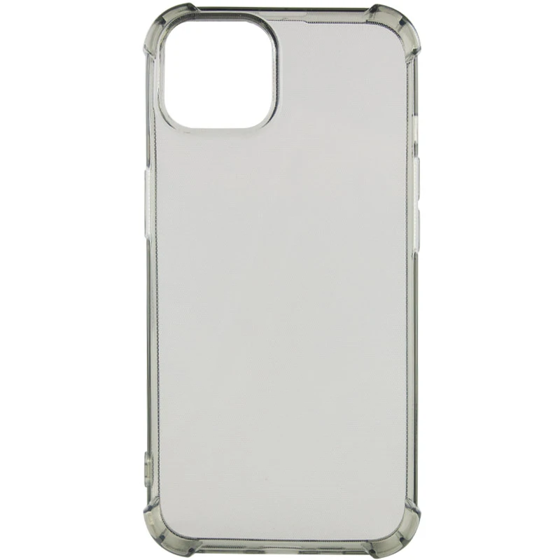 Ультратонкий силіконовий чохол GETMAN з критими бортами на Apple iPhone 14 (6.1") – Сірий (прозорий). Фото 1 з 8