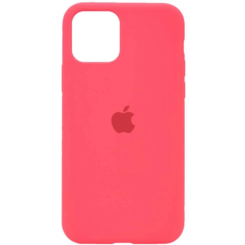 

Чехол Silicone Case с закрытым низом для Apple iPhone 11 (6.1") (Арбузный / Watermelon red), Кавуновий / watermelon red