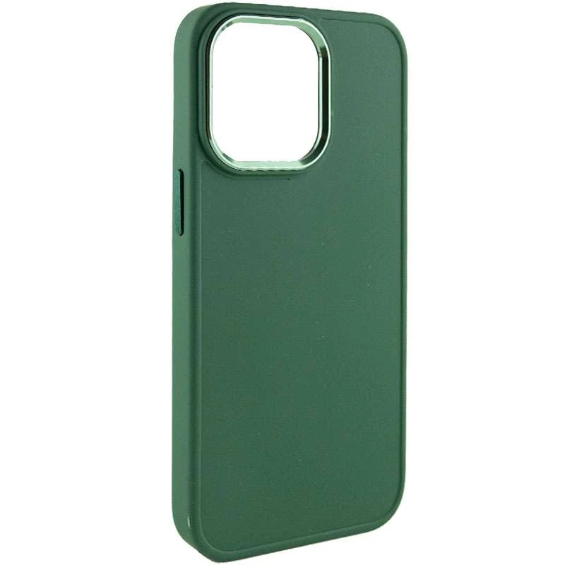 

TPU чехол Bonbon с металлическими кнопками для Apple iPhone 13 Pro Max (6.7") (Зеленый / Army green), Зелений / army green