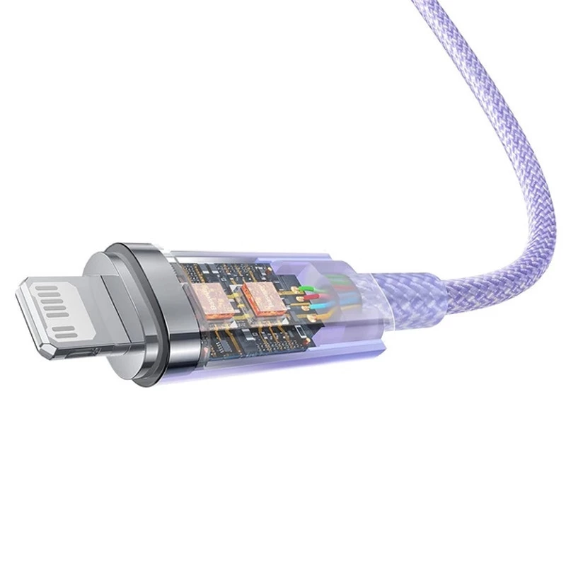 Дата кабель Baseus Explorer Type-C to Lightning 20W with Smart Temperature Control (1m) (CATS01020) – Purple. Фото 4 з 6