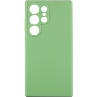 Чехол Silicone Case Lakshmi Premium з закритою камерою на Samsung Galaxy S24 Ultra — Мятный / Mint