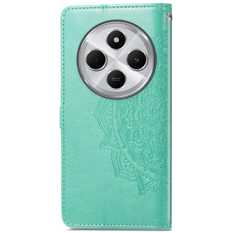 Шкіряний чохол-книжка Art Case з візитницею для Xiaomi Redmi 14C / Poco C75 – Бірюзовий. Фото 5 з 6