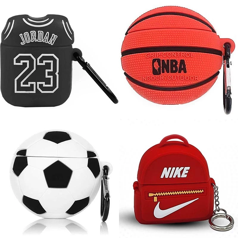 Силіконовий футляр Brand для навушників AirPods 1/2 + карабін фото 1 з 2