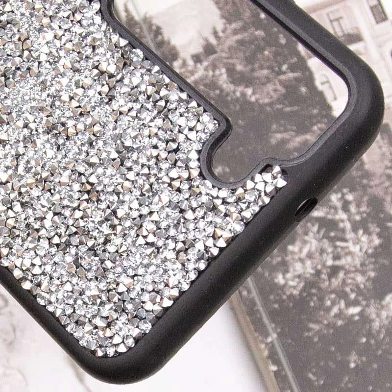 TPU чехол Bling World Rock Diamond для Samsung Galaxy S23+ – Серебряный. Фото 6 из 7