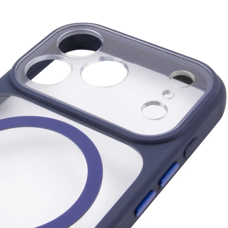 Чохол TPU GETMAN Moon Clear with MagSafe для Apple iPhone 17 Pro (6.3") – Blue. Фото 5 з 6