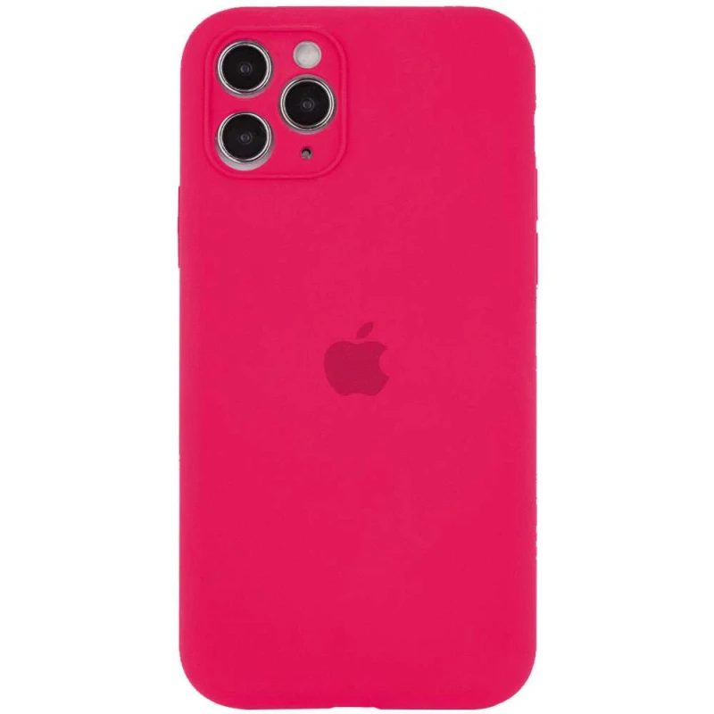 

Чехол Silicone Case с защитой камеры для Apple iPhone 11 Pro (5.8") (Красный / Rose Red), Червоний / rose red