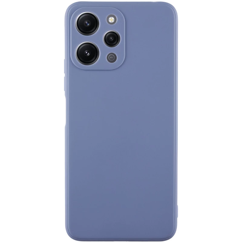 Цветной силиконовый чехол с защитой камеры для Xiaomi Redmi 12 – Голубой / Mist blue. Фото 2 из 13