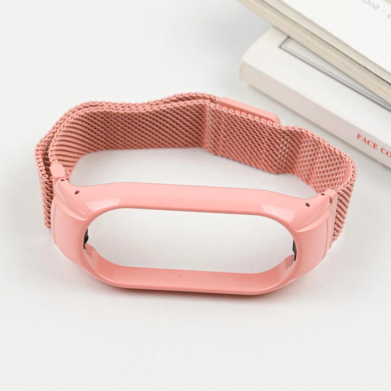 Ремінець Milanese Loop Design для Xiaomi Mi Band 7 – Peach. Фото 3 з 6