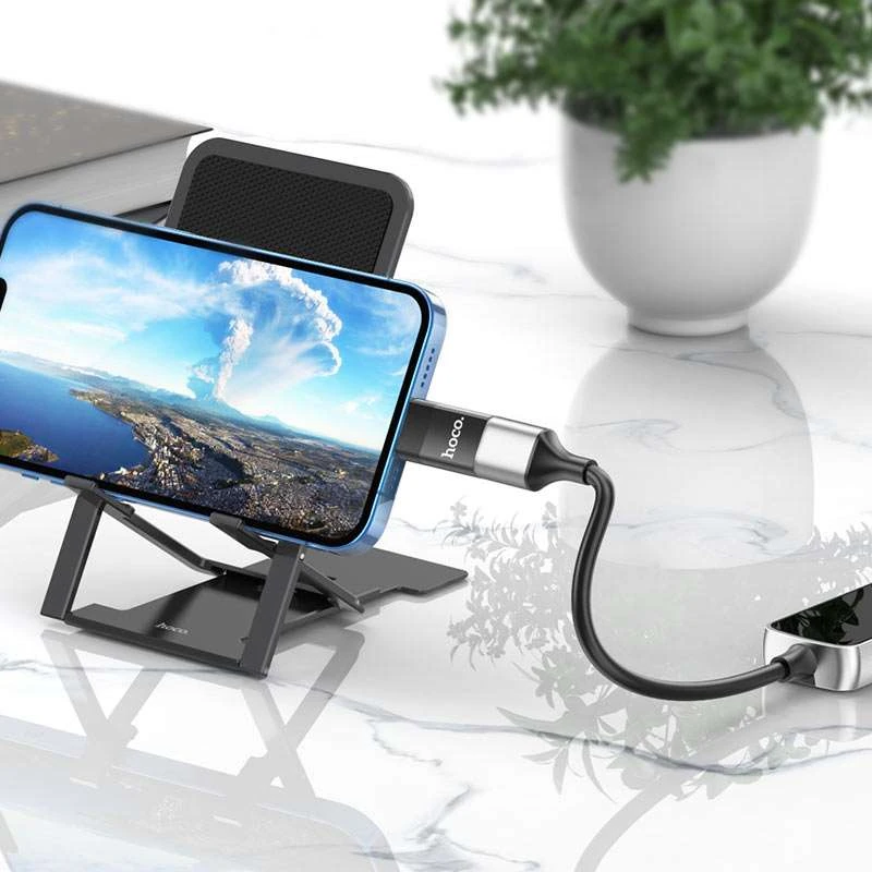 Перехідник Hoco UA17 Lightning Male to USB Female USB2.0 – Чорний. Фото 7 з 7