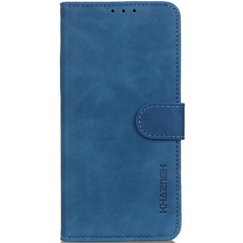Кожаный чехол-книжка KHAZNEH Retro для Samsung Galaxy A57 5G – Blue. Фото 1 из 4