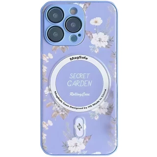 TPU+PC чехол Secret Garden с MagSafe для Apple iPhone 15 Pro Max (6.7") фото 1 из 2
