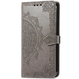 Шкіряний чохол-книжка Art Case з візитницею для ZTE Blade A51 — Сірий