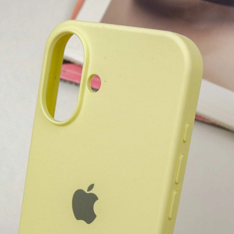 Чохол Silicone Case з закритим низом на Apple iPhone 16 Plus – Жовтий / Mellow Yellow. Фото 6 з 8