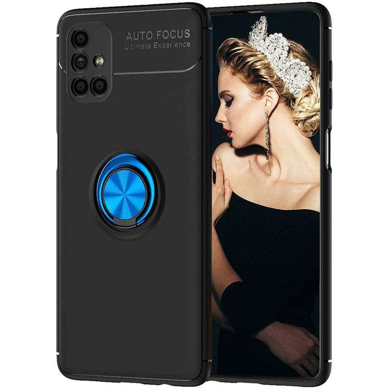 

Чохол Deen ColorRing з кільцем на Samsung Galaxy M51 (Чорний / Синій)