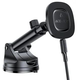 Автотримач з БЗП Acefast D47 Magnetic Charging 15W (center console) фото 1 з 5