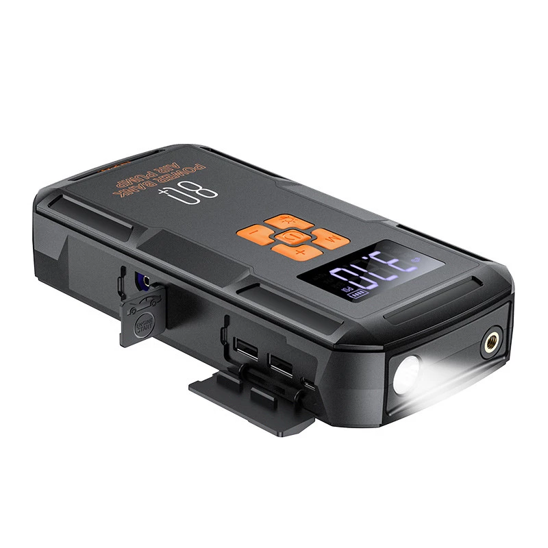 Пусковое пристрій (бустер) для автомобіля Hoco QS2 Land Jump Starter and Air Pump 8000 mAh фото 1 з 2