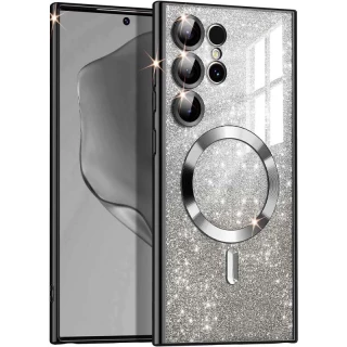 Чохол з блискітками, захисними лінзами на камеру та MagSafe на Samsung Galaxy S24 Ultra фото 1 з 4