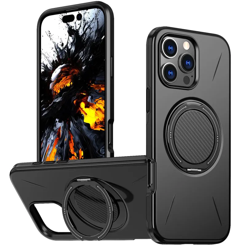 TPU+PC чохол Kalebol Magnetic Case для Apple iPhone 16 Pro Max – Black. Фото 2 з 3