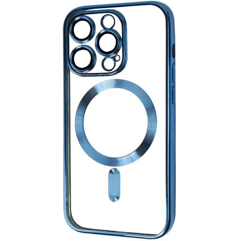 Хромовий TPU чохол з MagSafe на Apple iPhone 14 Pro Max (6.7") – Blue. Фото 2 з 9