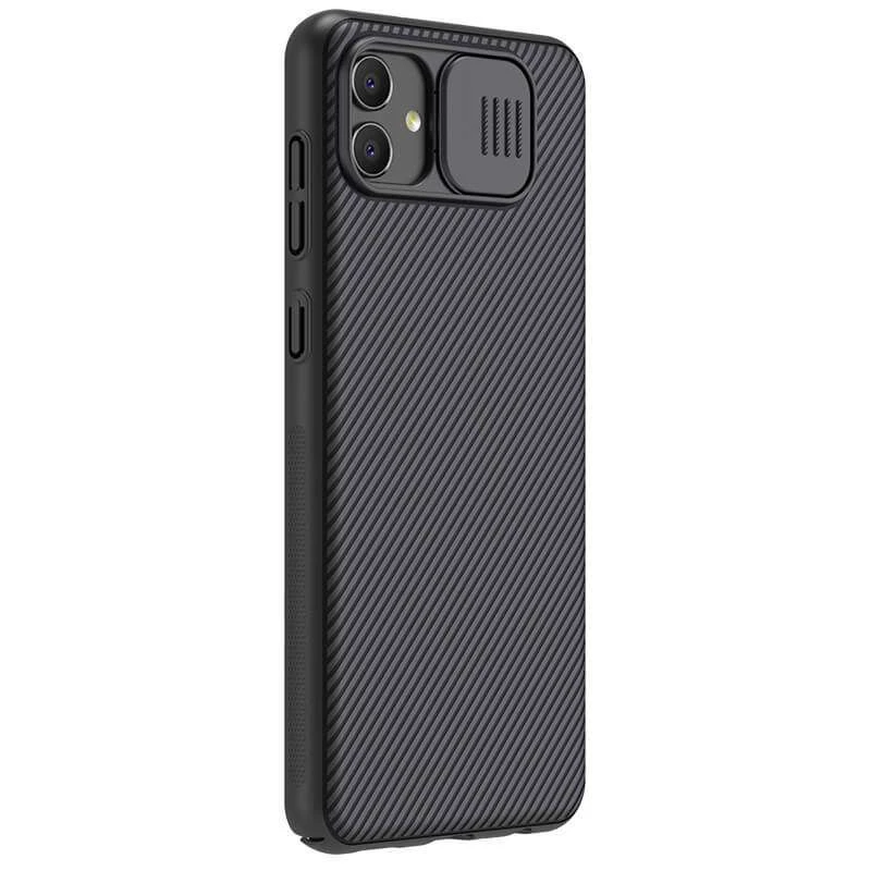 Карбована накладка Nillkin зі шторкою для камери на Samsung Galaxy A04 – Чорний / Black. Фото 5 з 6