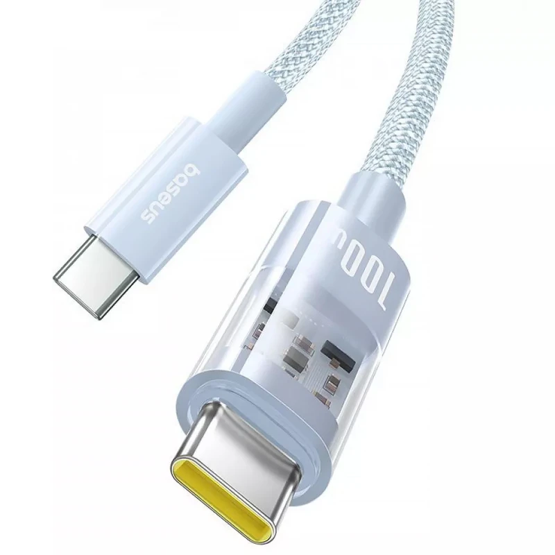 Дата кабель Baseus Gem Fast Charging Type-C to Type-C 100W (1m) (P10373000111) – Galaxy Blue. Фото 2 з 5