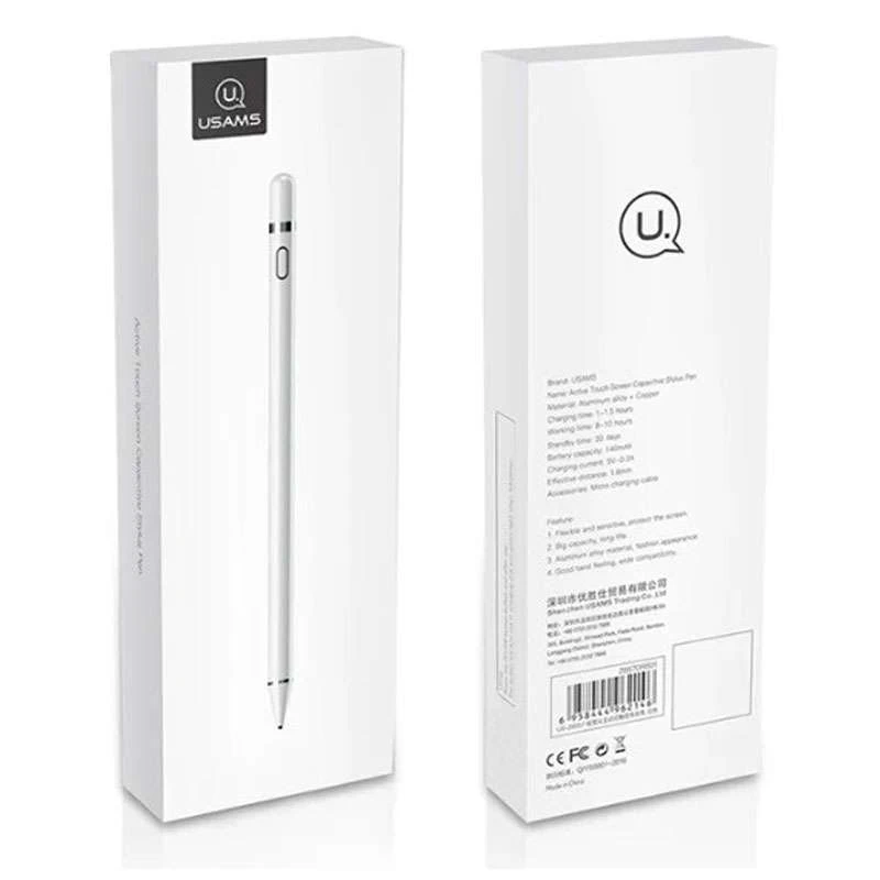 Стилус Usams US-ZB057 Touch Screen (With clip) – Білий. Фото 5 з 6