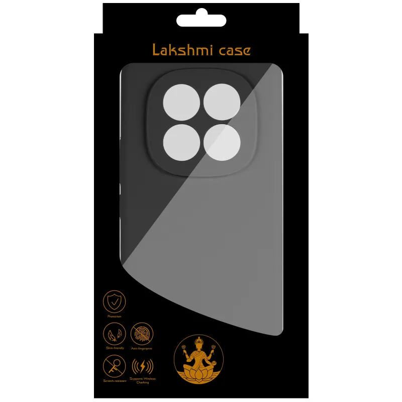 Чохол Silicone Case Lakshmi Premium із закритою камерою для Xiaomi Redmi Note 15 Pro 5G – Чорний / Black. Фото 5 з 9