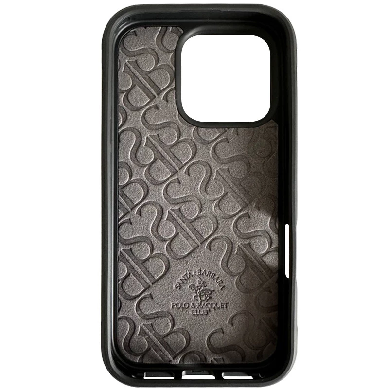 Шкіряний чохол Polo Santa Barbara Barton для Apple iPhone 16 Pro – Black / Yellow. Фото 3 з 12