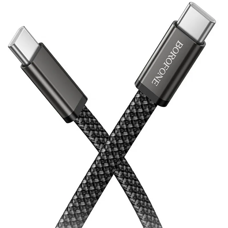 Дата кабель Borofone BX124 Peace Type-C to Type-C 60W (1m) – Black. Фото 3 з 6