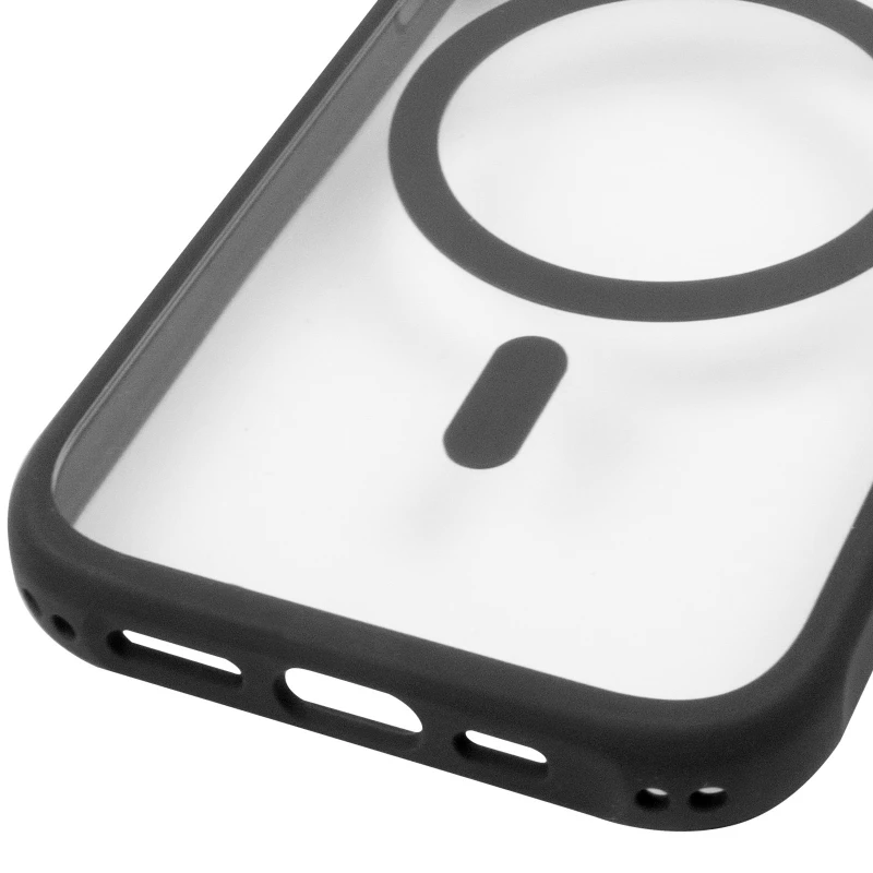 Чохол TPU GETMAN Moon Clear with MagSafe для Apple iPhone 14 Pro (6.1") – Black. Фото 8 з 8