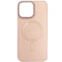 Кожаный чехол Bonbon с металлическими кнопками и MagSafe на Apple iPhone 15 (6.1") – Розовый / Light pink. Фото 1 из 10